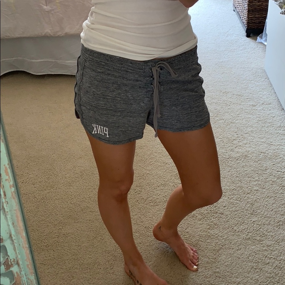 Pink shorts.